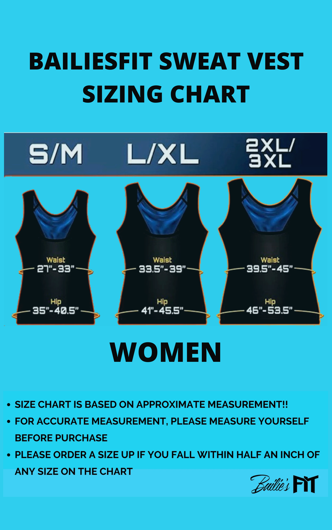 Bailie's FIT SWEAT TANK (Women)