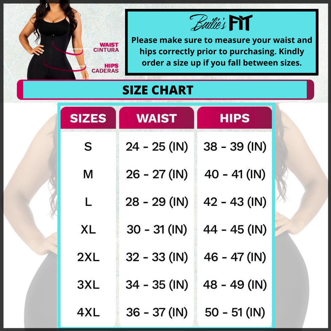 Bailiesfit Colombian Shapewear W/ Zipper